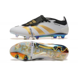 Adidas Predator Elite Tongue FG Football Boots & Shoes Gold White Black 