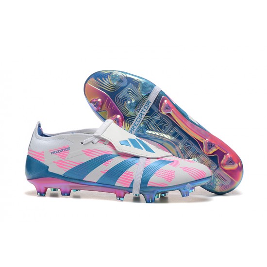 Adidas Predator Elite Tongue FG Football Boots & Shoes Pink Beige Ltblue