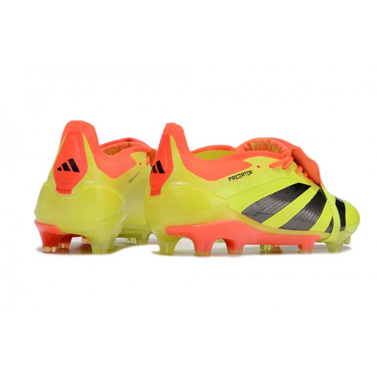 Adidas Predator Elite Tongue FG Yellow Black Orange Low Football Boots & Shoes