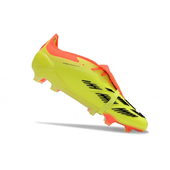 Adidas Predator Elite Tongue FG Yellow Black Orange Low Football Boots & Shoes