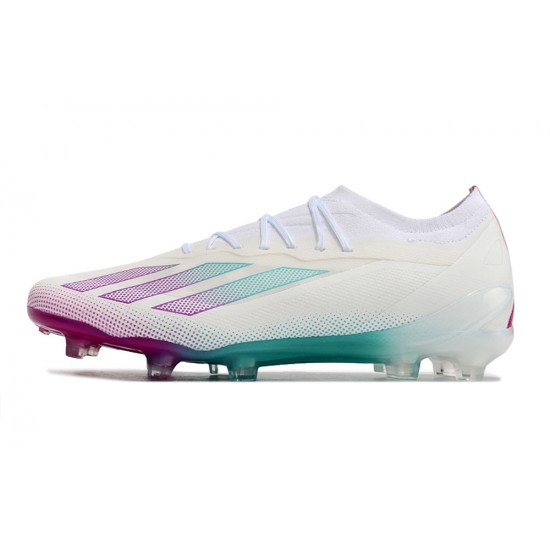 Adidas X 23 Crazyfast.1 FG  Football Boots & Shoes Beige White Purple