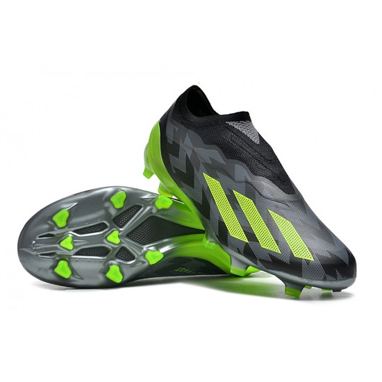 Adidas X Crazyfast.1 Laceless FG Low Football Boots & Shoes Black Green