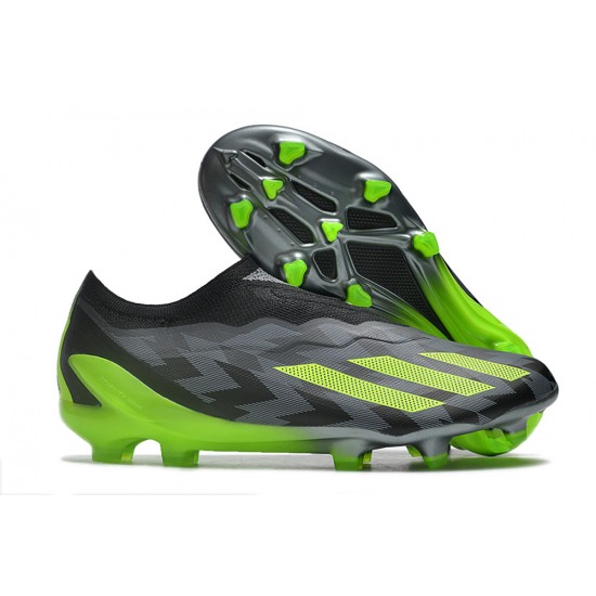 Adidas X Crazyfast.1 Laceless FG Low Football Boots & Shoes Black Green