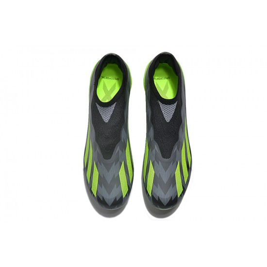 Adidas X Crazyfast.1 Laceless FG Low Football Boots & Shoes Black Green