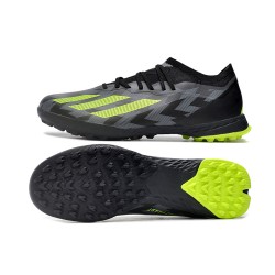 Adidas X Crazyfast.1 Laceless TF Low Football Boots & Shoes Black Green 