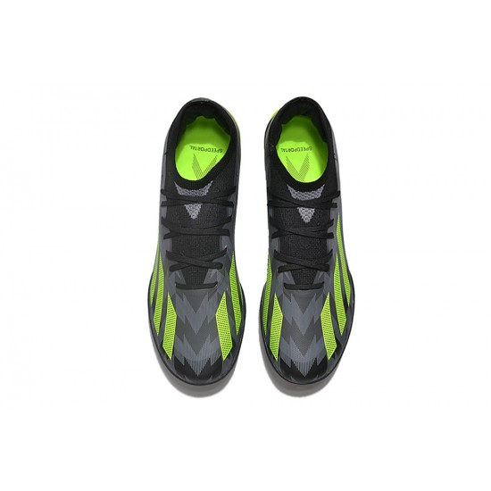 Adidas X Crazyfast.1 Laceless TF Low Football Boots & Shoes Black Green