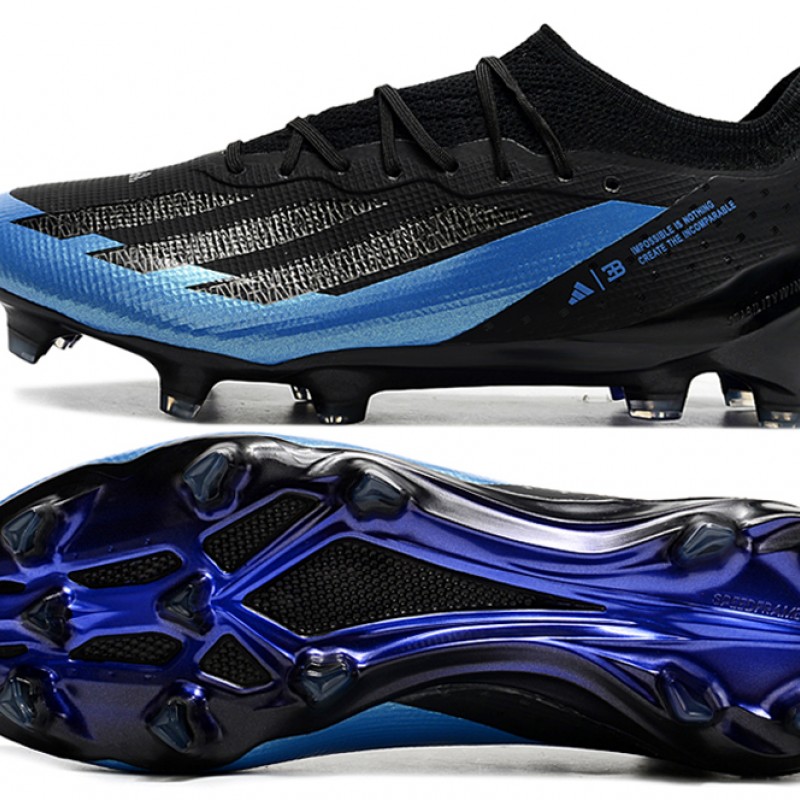 Adidas X Crazyfast1 SG Black Blue Low Football Boots & Shoes