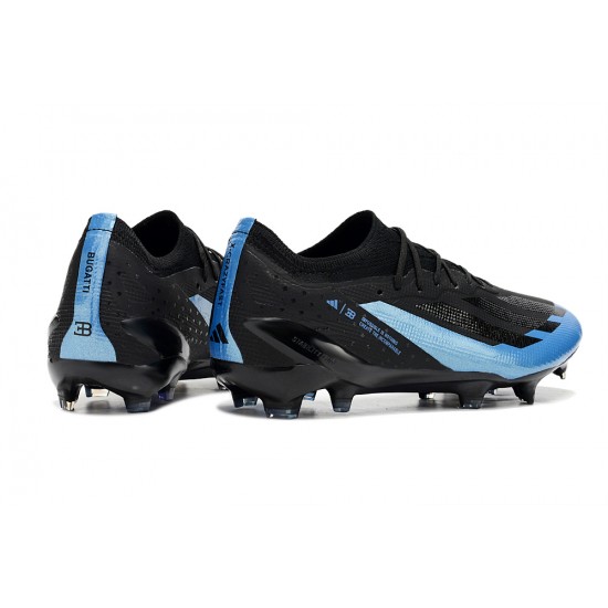 Adidas X Crazyfast1 SG Black Blue Low Football Boots & Shoes