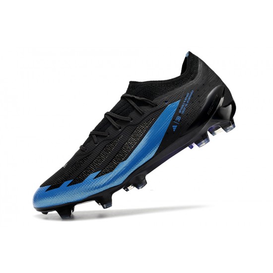 Adidas X Crazyfast1 SG Black Blue Low Football Boots & Shoes