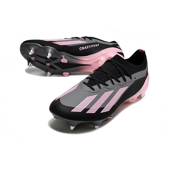 Adidas X Crazyfast1 SG Black Pink Football Boots & Shoes