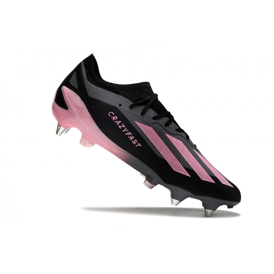 Adidas X Crazyfast1 SG Black Pink Football Boots & Shoes