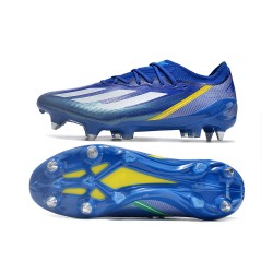 Adidas X Crazyfast1 SG Blue Ltblue Yellow Silver Football Boots & Shoes