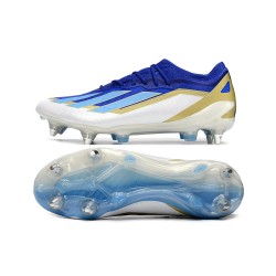 Adidas X Crazyfast1 SG Deep Blue Gold Ltblue White Low Football Boots & Shoes