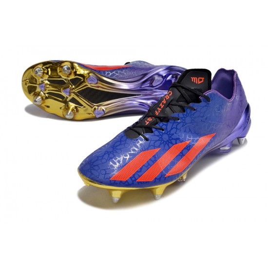 Adidas X Crazyfast1 SG Deep Blue Orange Black Low Football Boots & Shoes