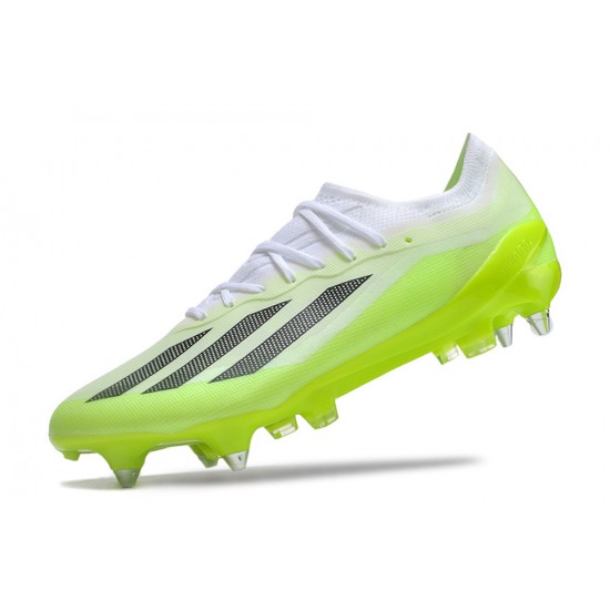 Adidas X Crazyfast1 SG Green White Black Low Football Boots & Shoes