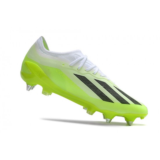 Adidas X Crazyfast1 SG Green White Black Low Football Boots & Shoes