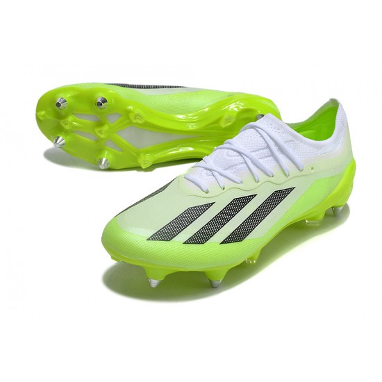 Adidas X Crazyfast1 SG Green White Black Low Football Boots & Shoes