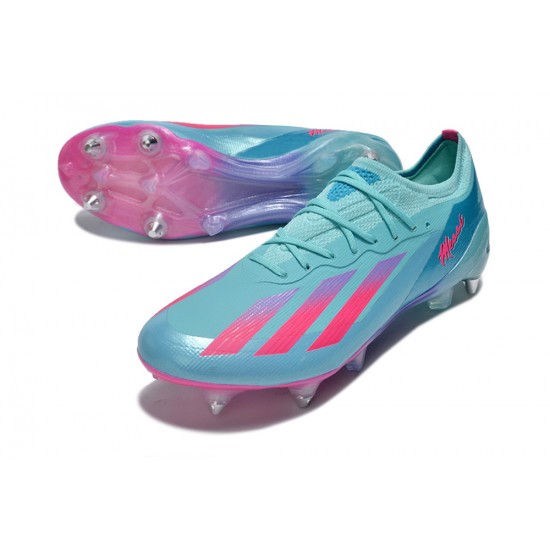 Adidas X Crazyfast1 SG Ltblue Pink Low Football Boots & Shoes