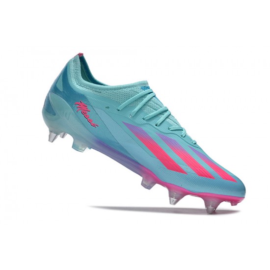 Adidas X Crazyfast1 SG Ltblue Pink Low Football Boots & Shoes