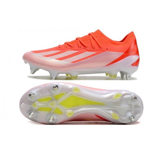 Adidas X Crazyfast1 SG Silver Orange Yellow Low Football Boots & Shoes