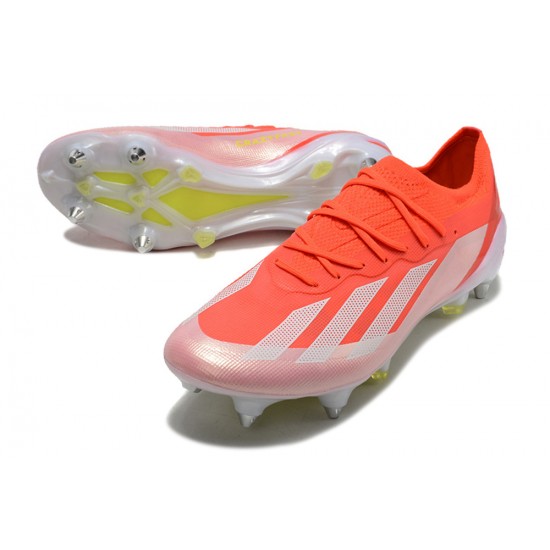 Adidas X Crazyfast1 SG Silver Orange Yellow Low Football Boots & Shoes