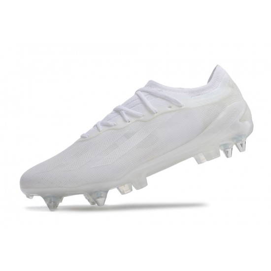 Adidas X Crazyfast1 SG White Silver Low Football Boots & Shoes