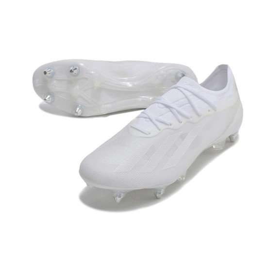 Adidas X Crazyfast1 SG White Silver Low Football Boots & Shoes