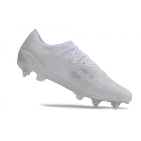 Adidas X Crazyfast1 SG White Silver Low Football Boots & Shoes