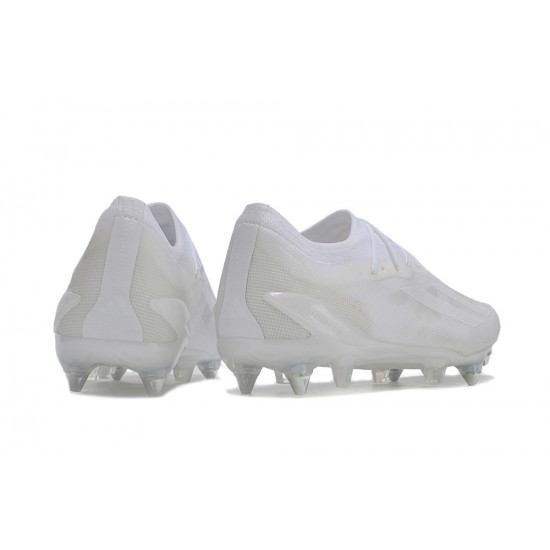 Adidas X Crazyfast1 SG White Silver Low Football Boots & Shoes