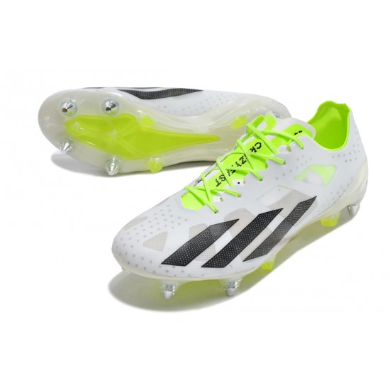 Adidas X Crazyfast1 SG Yellow Green White Black Low Football Boots & Shoes