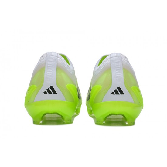 Adidas x23crazyfast.1 Laceless FG Low Football Boots & Shoes White Black Green