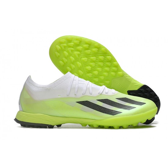 Adidas x23crazyfast.1 Laceless TF Low Football Boots & Shoes White Black Green