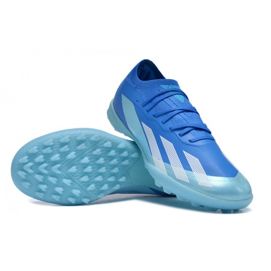 Adidas x23crazyfast.1 TF Low Football Boots & Shoes Blue Silver Orange