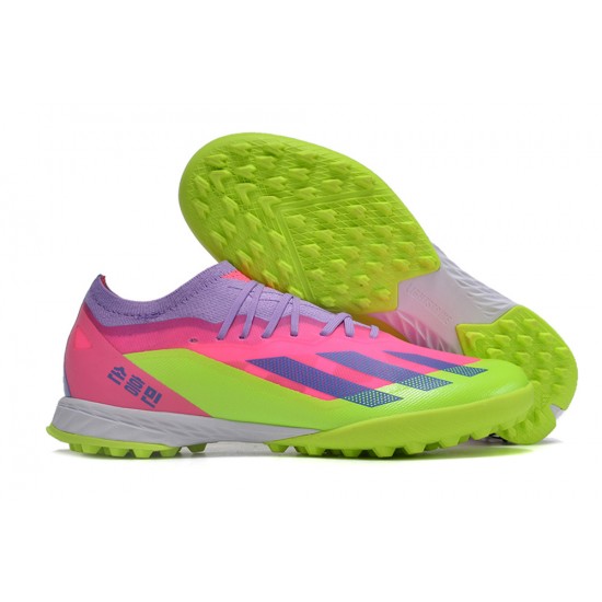 Adidas x23crazyfast.1 TF Low Football Boots & Shoes Pink Purple Green