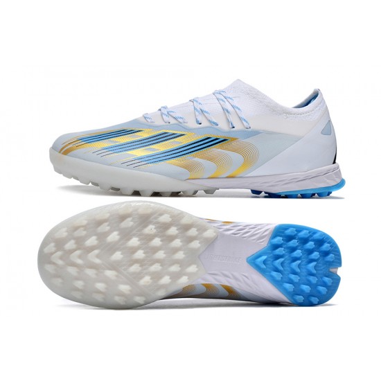 Adidas x23crazyfast.1 TF Low Football Boots & Shoes White Blue Gold