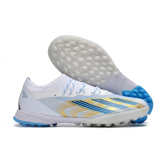 Adidas x23crazyfast.1 TF Low Football Boots & Shoes White Blue Gold