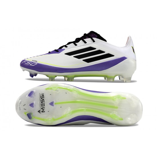 Adidas F50 ELITE Firm Ground Black White Football Shoes