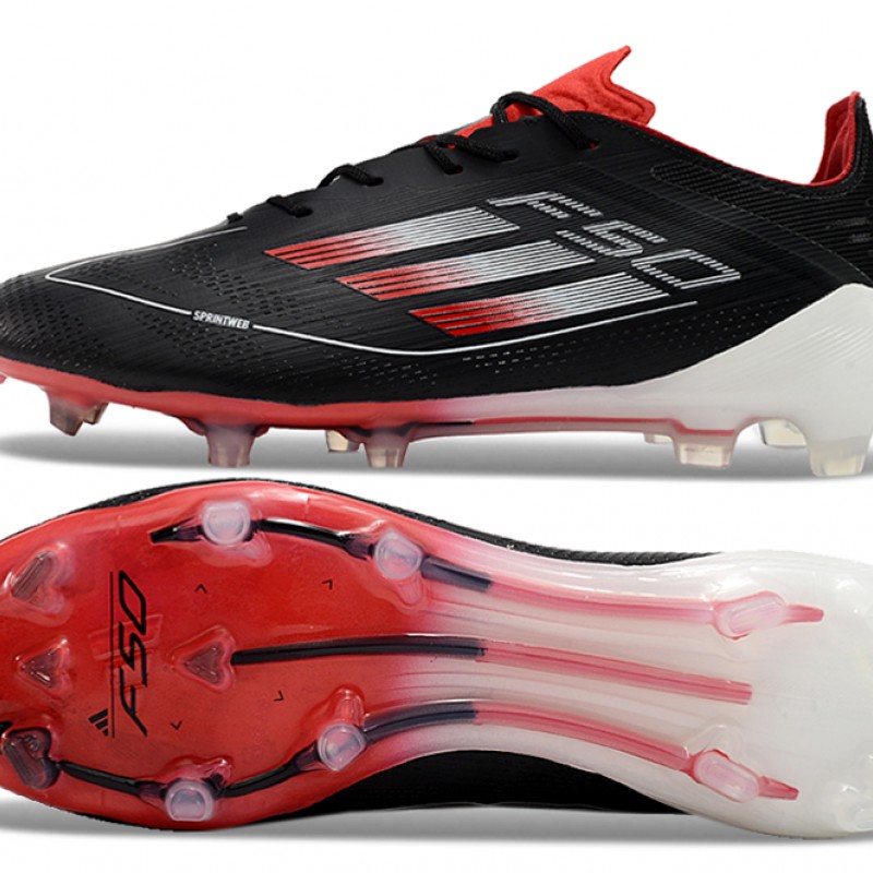 Adidas F50 ELITE Firm Ground Men Black and Red Football Shoes