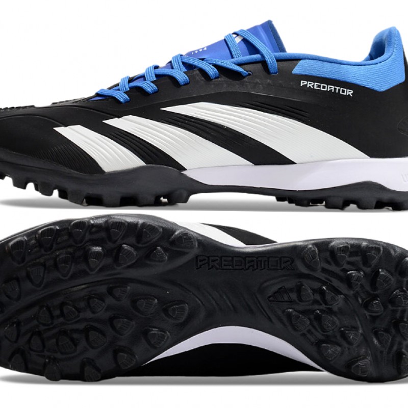 Adidas Predator 24 Elite Turf Men Black and Blue Football Shoes