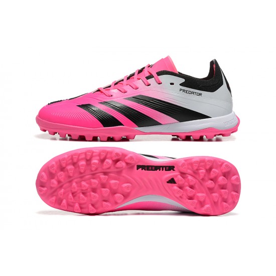 Adidas Predator 24 Elite Turf Men Pink and Black Football Shoes