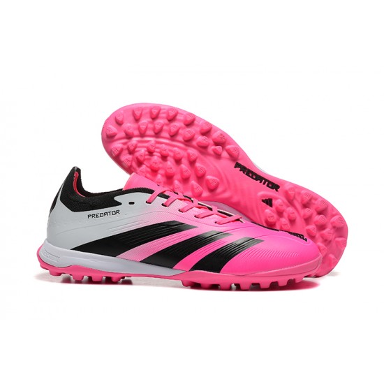 Adidas Predator 24 Elite Turf Men Pink and Black Football Shoes