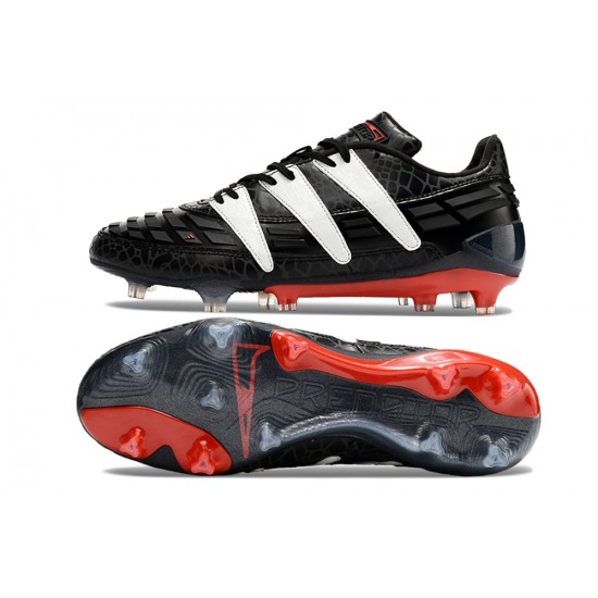 Adidas Predator Accelerator 94 Firm Ground Men Black White Football Shoes