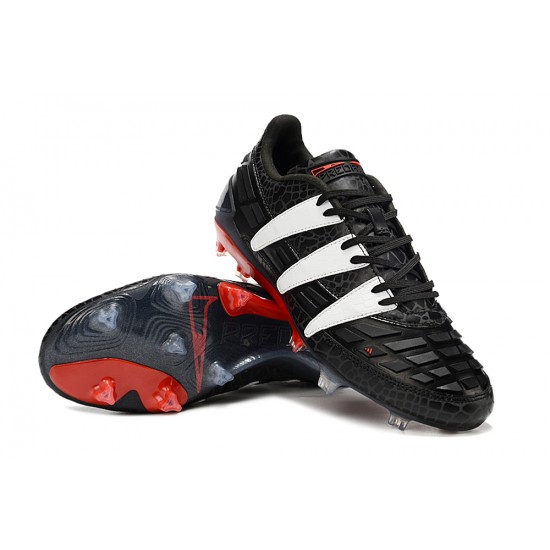 Adidas Predator Accelerator 94 Firm Ground Men Black White Football Shoes