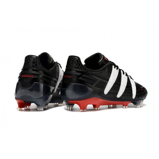 Adidas Predator Accelerator 94 Firm Ground Men Black White Football Shoes