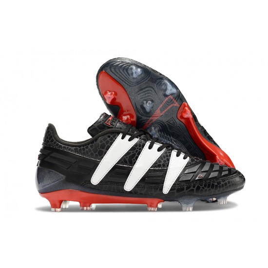 Adidas Predator Accelerator 94 Firm Ground Men Black White Football Shoes