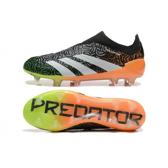 Adidas Predator Accuracy Firm Ground Men Black Orange Football Shoes