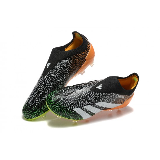 Adidas Predator Accuracy Firm Ground Men Black Orange Football Shoes