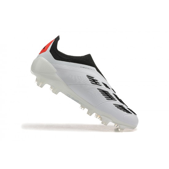 Adidas Predator Accuracy Firm Ground Men Black White Football Shoes