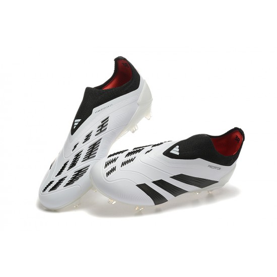 Adidas Predator Accuracy Firm Ground Men Black White Football Shoes