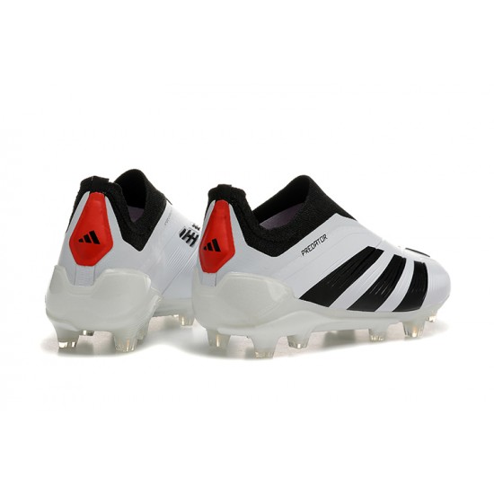 Adidas Predator Accuracy Firm Ground Men Black White Football Shoes